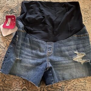 Isabel Maternity by Ingrid & Isabel Midi Shorts - blue jeans size 8